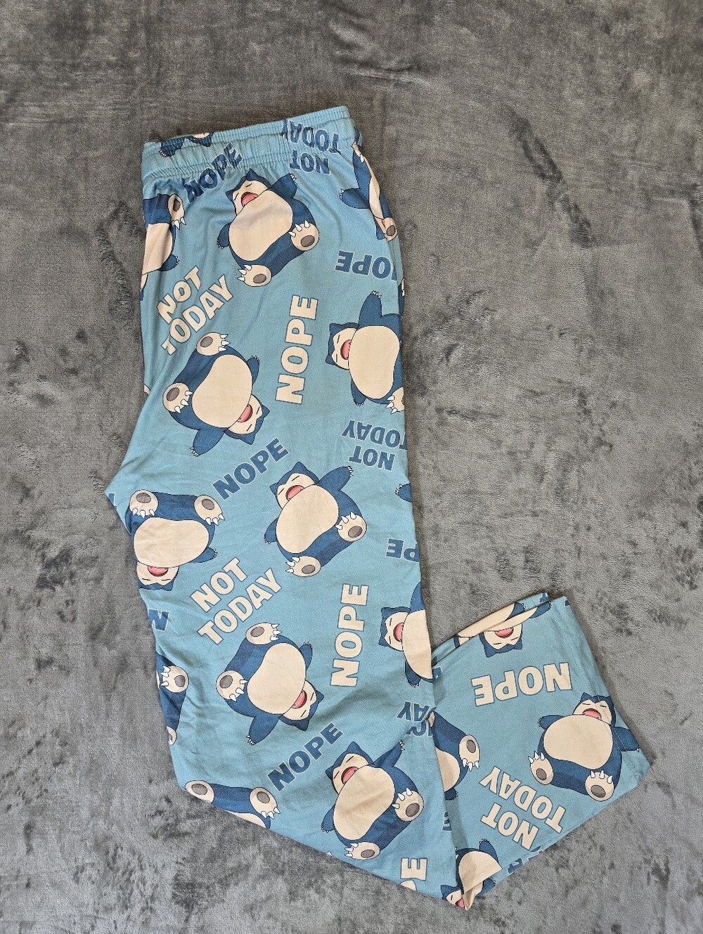 Pokemon Snorlax Sleep Pants Size XL Blue 2025 Pajama Pj